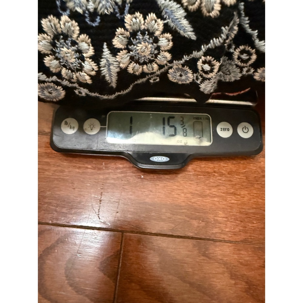 Johnny Was Black Embroidered Floral Hooded Long Cardigan Duster Sweater XS - Picture 7 of 7